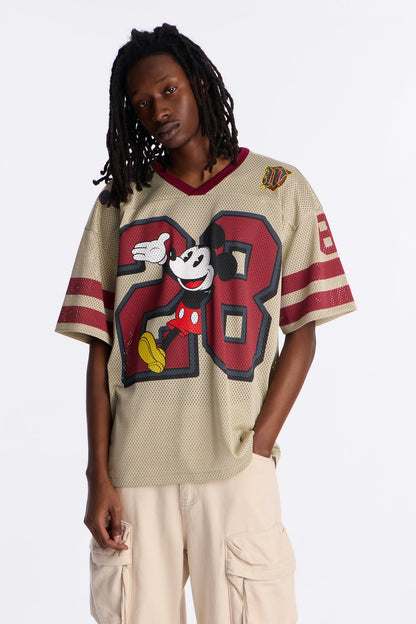Disney Mickey 28 Football Jersey - Cream