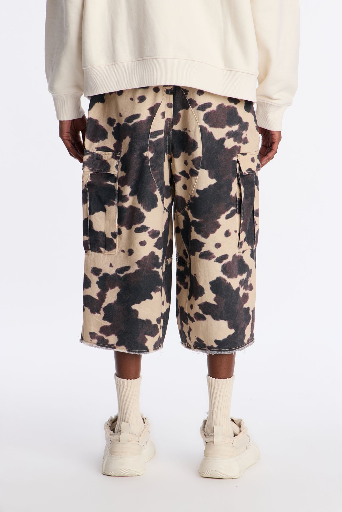 Baggy Arctic Camo Utility Shorts - Black/combo