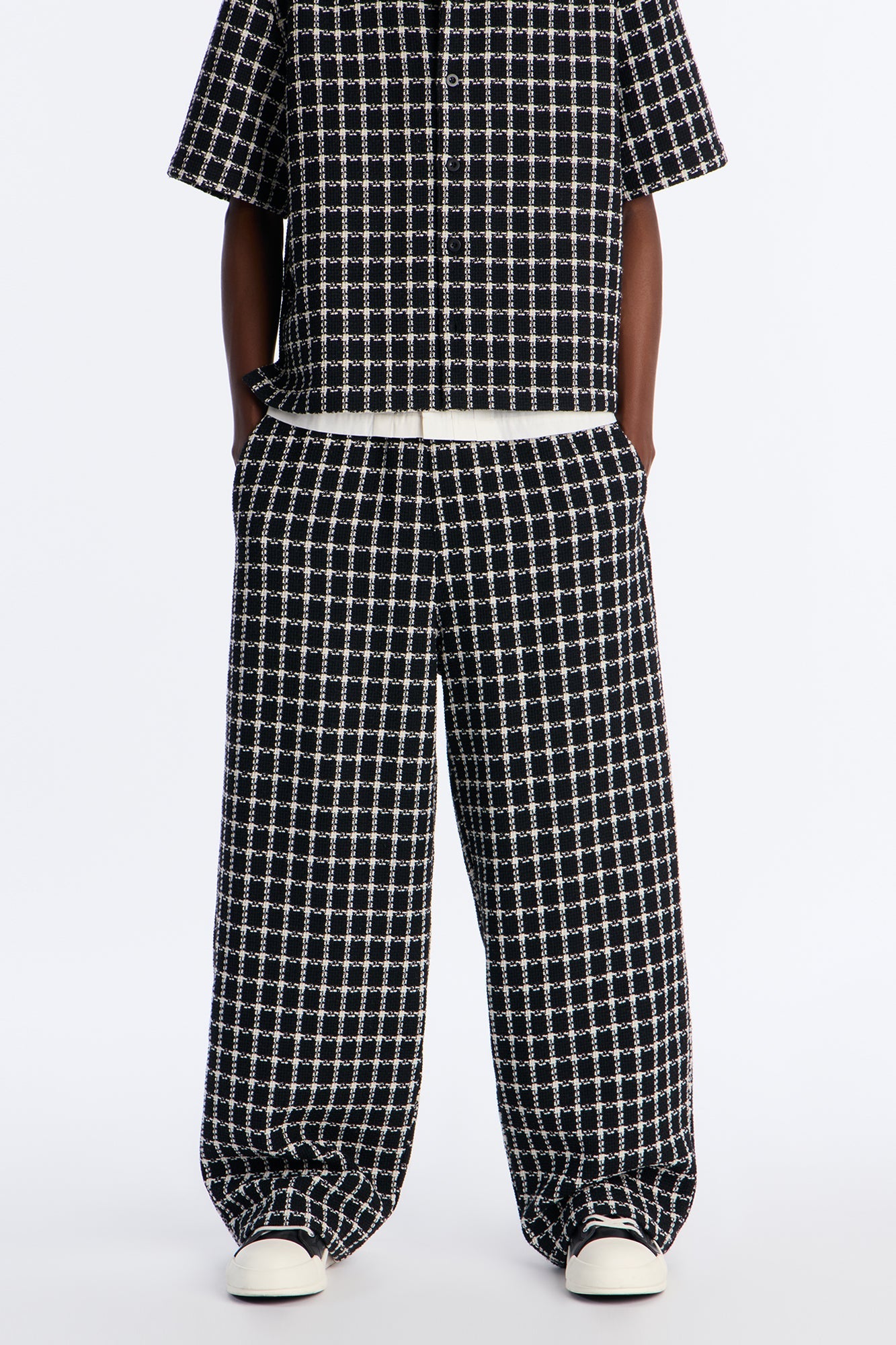 Baggy Theory Tweed Pant - Black