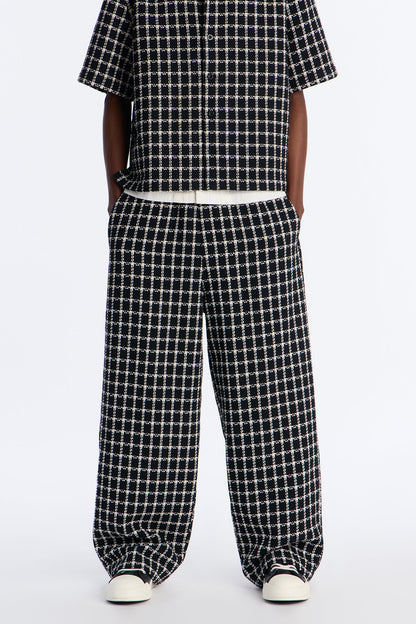 Baggy Theory Tweed Pant - Black