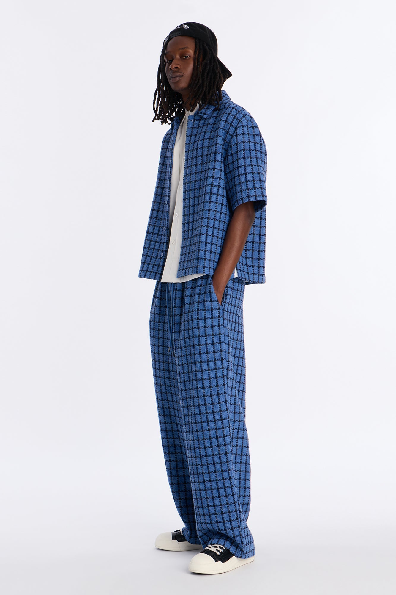 Baggy Theory Tweed Pant - Blue