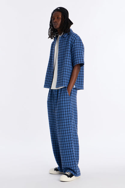 Baggy Theory Tweed Pant - Blue