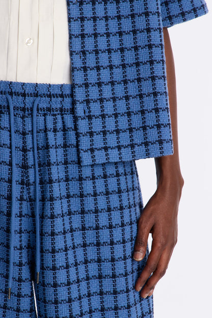 Baggy Theory Tweed Pant - Blue