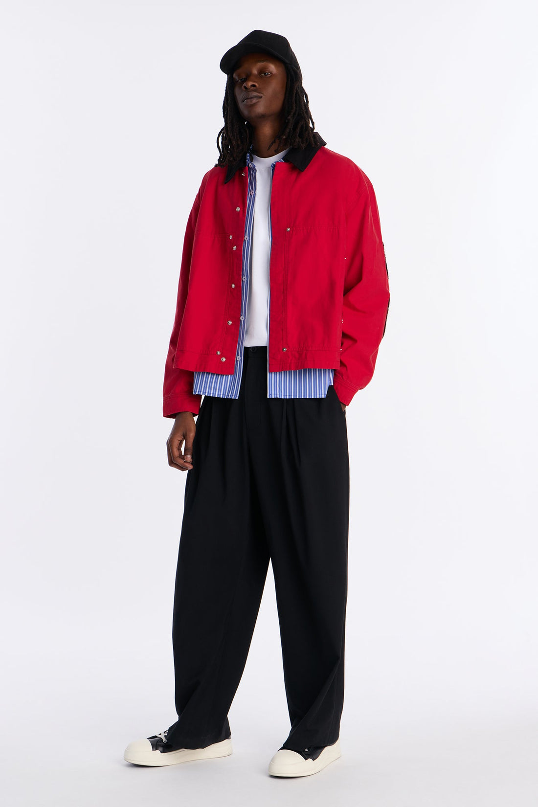 Cropped Destiny Work Jacket - Red
