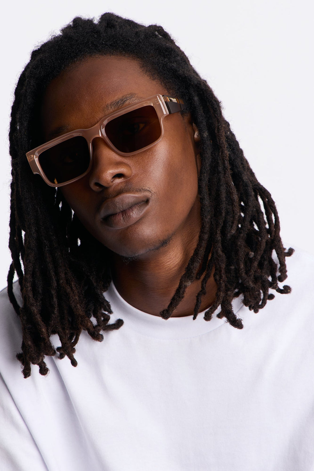 Illusion Square Frame Sunglasses - Brown