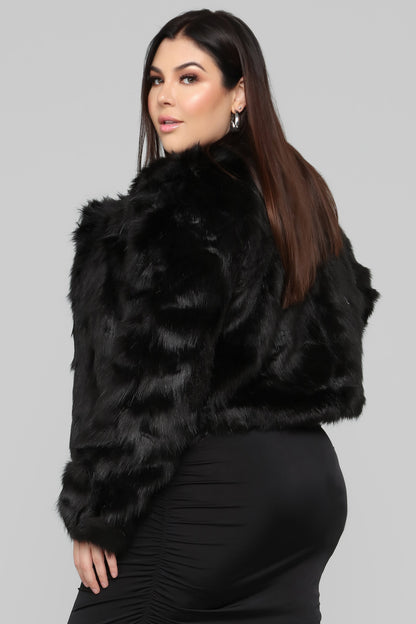 Franchesca Fur Jacket - Black