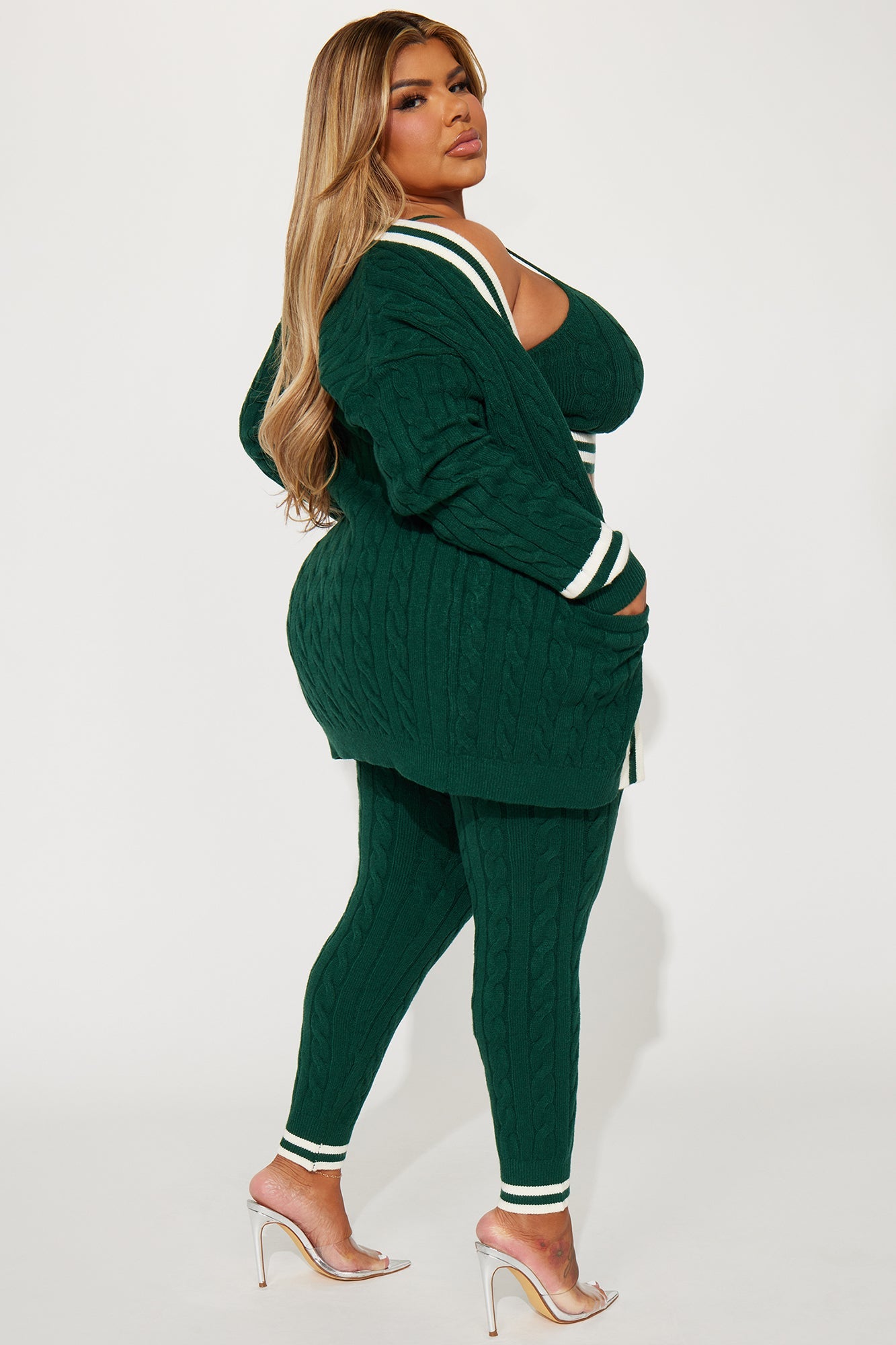 Alessa 3 Piece Sweater Legging Set - Hunter