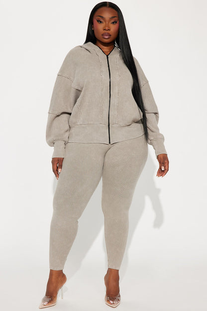 Gigi Washed Legging Set - Grey