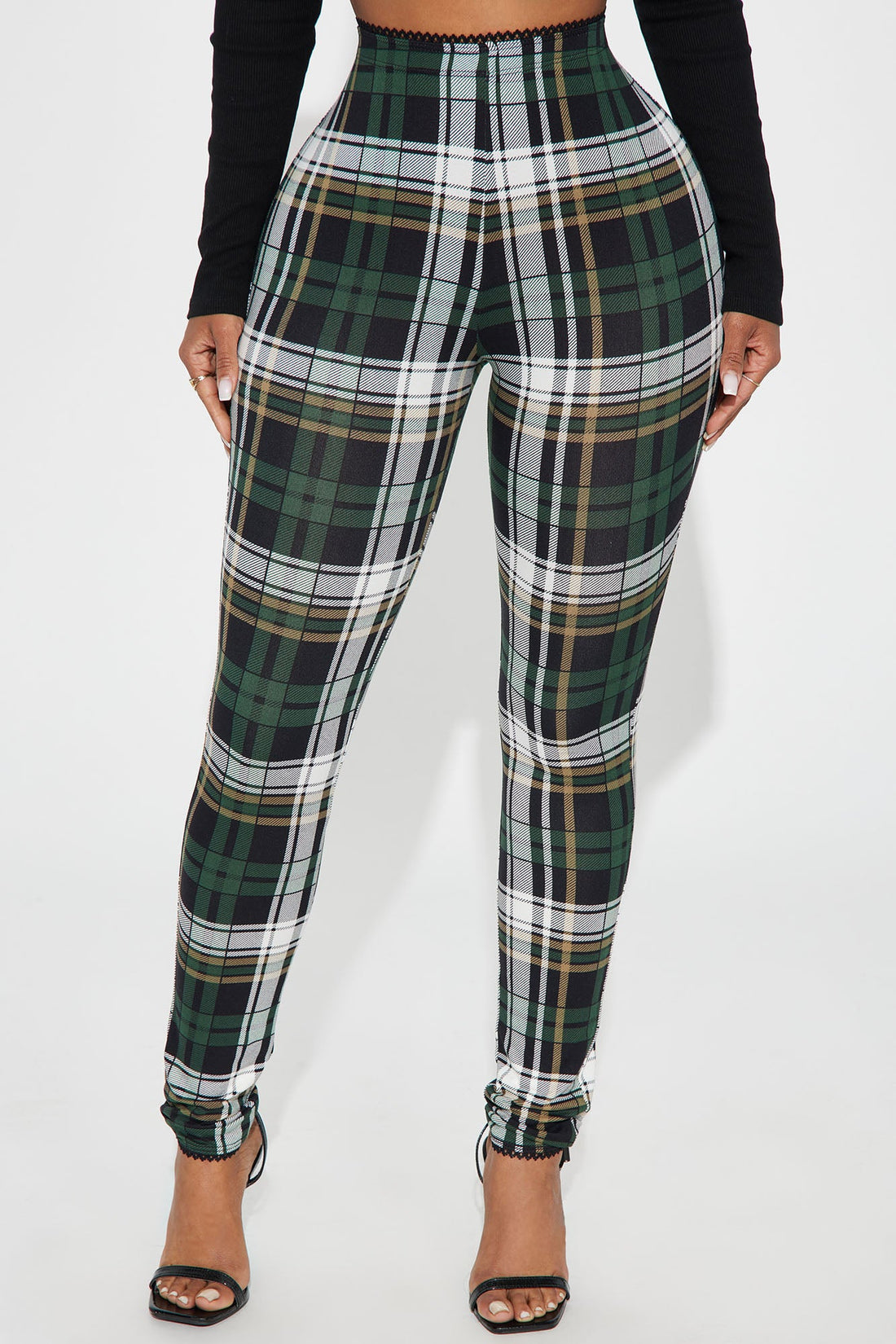 Camryn Plaid Legging - Green/combo