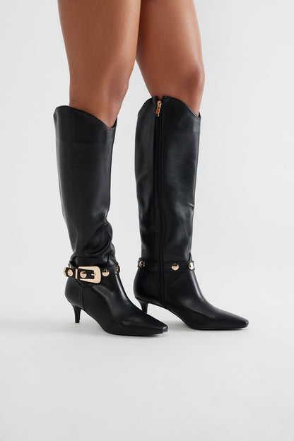 Kane Buckle Boots - Black