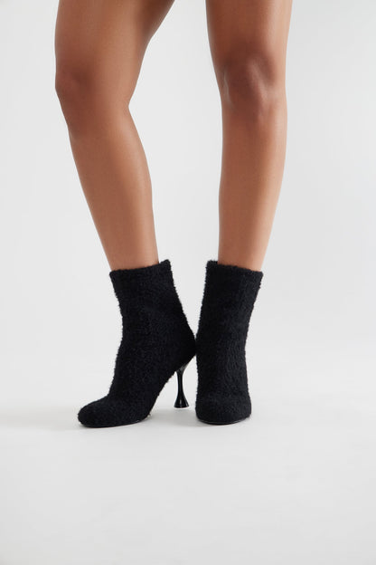 Toasty Knit Booties - Black