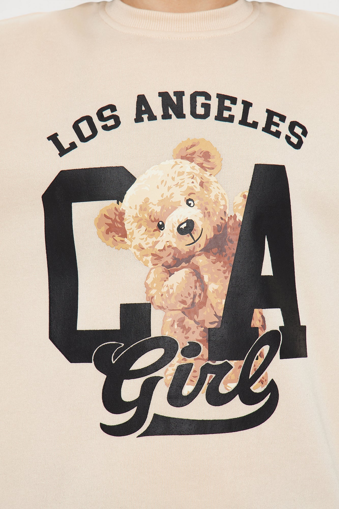 Mini LA Cutie Crew Neck Sweatshirt - Sand