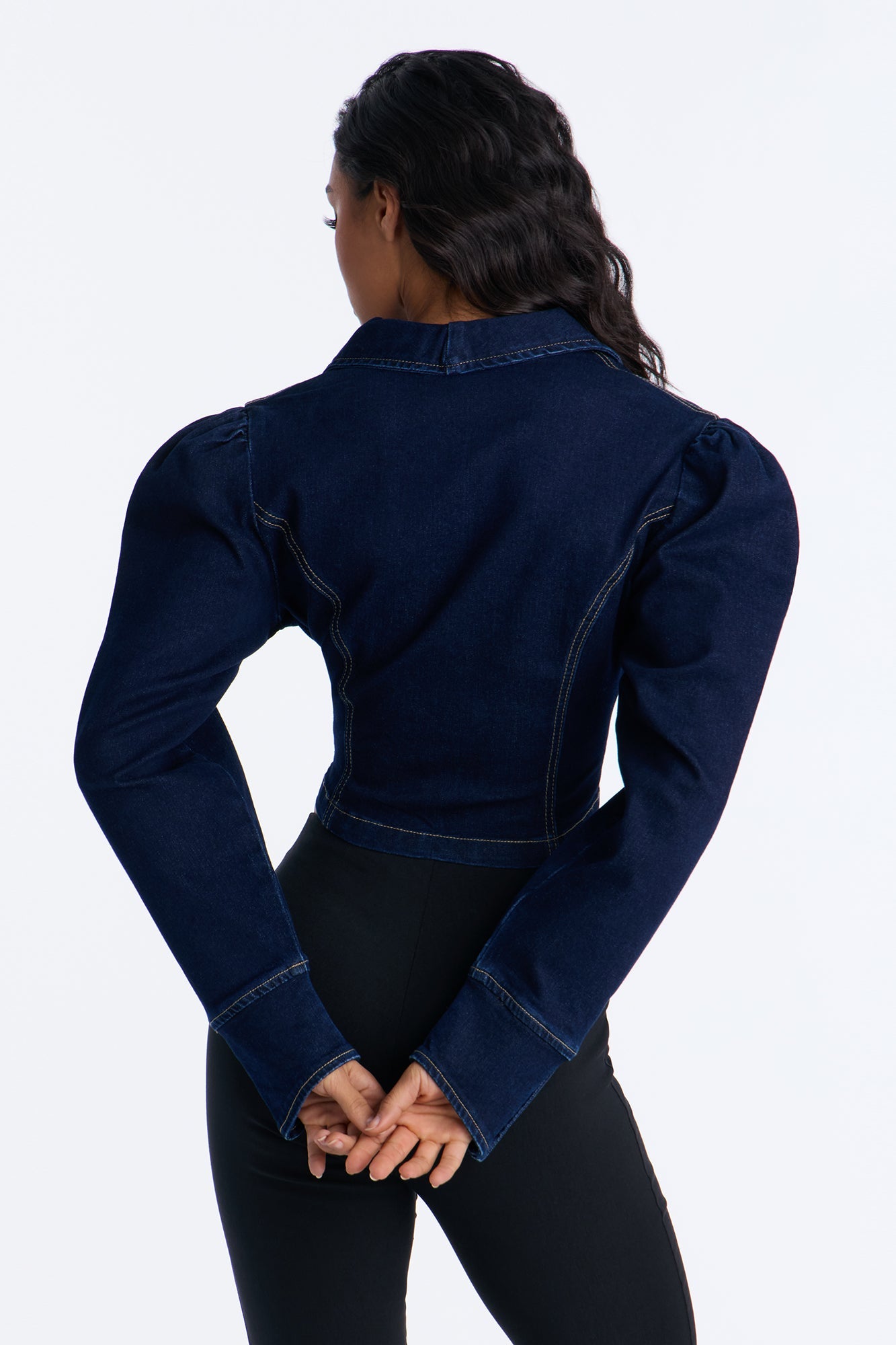 Succession Stretch Denim Blazer - Dark Wash