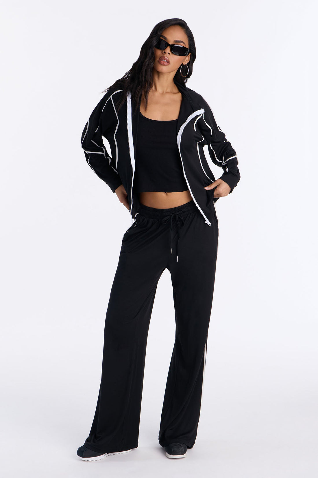 Lined Up Lounge Pant - Black