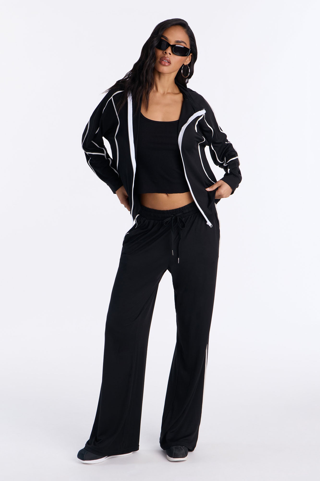 Lined Up Lounge Pant - Black