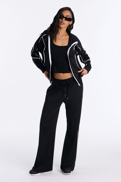 Lined Up Lounge Pant - Black