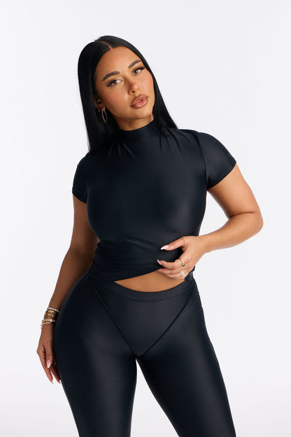 Isabelle High Neck Legging Set - Black