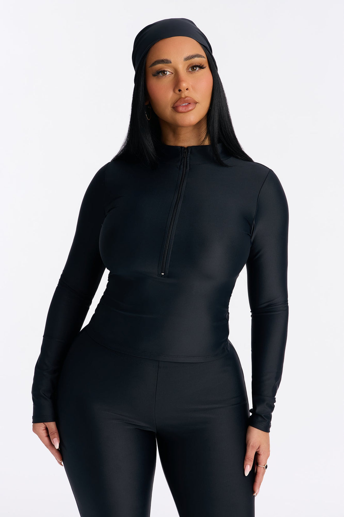 Isabelle Matte Tricot 3 Piece Capri Set - Black