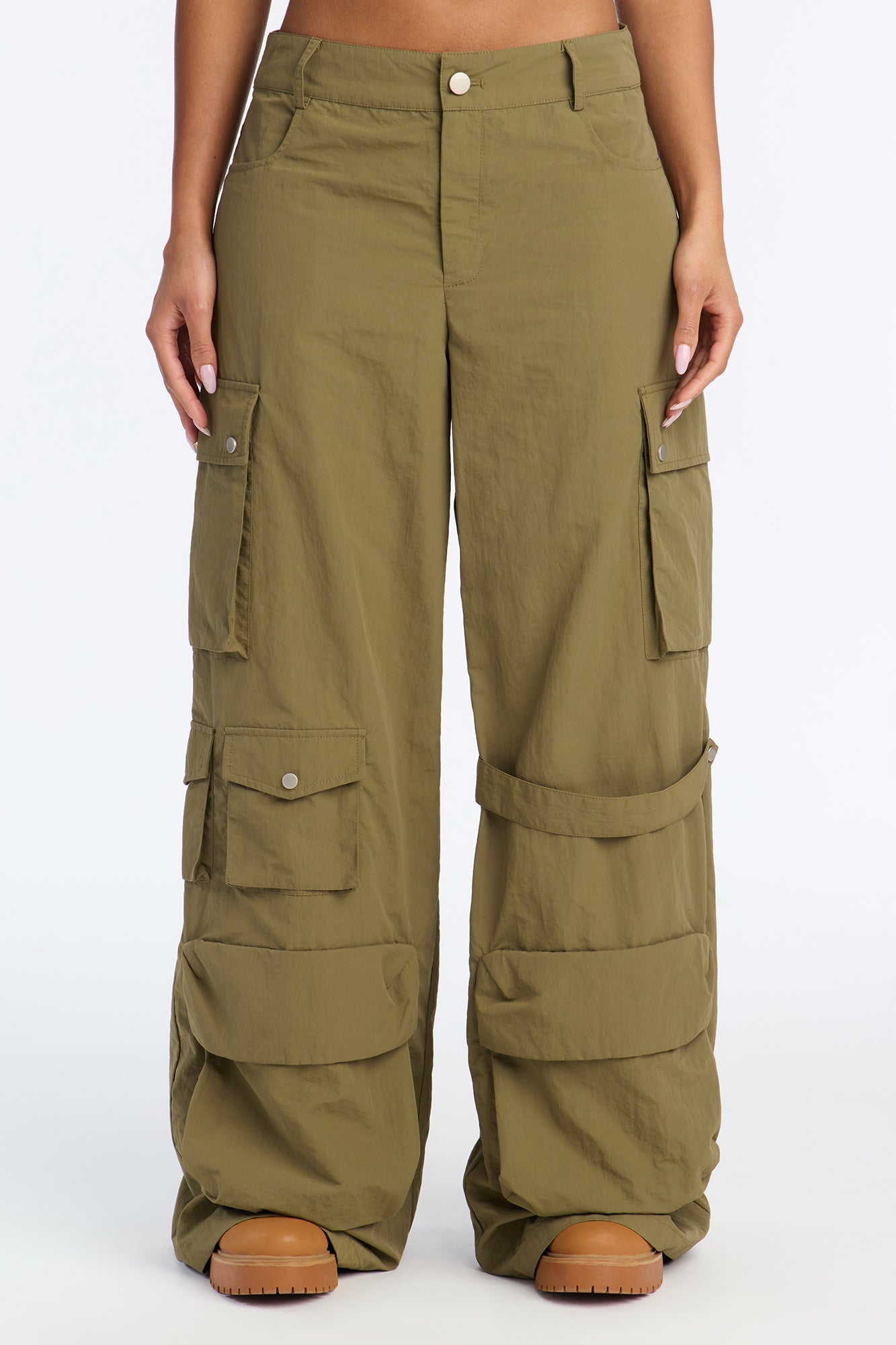Tula Cargo High Rise Wide Leg Pant 32″ - Olive