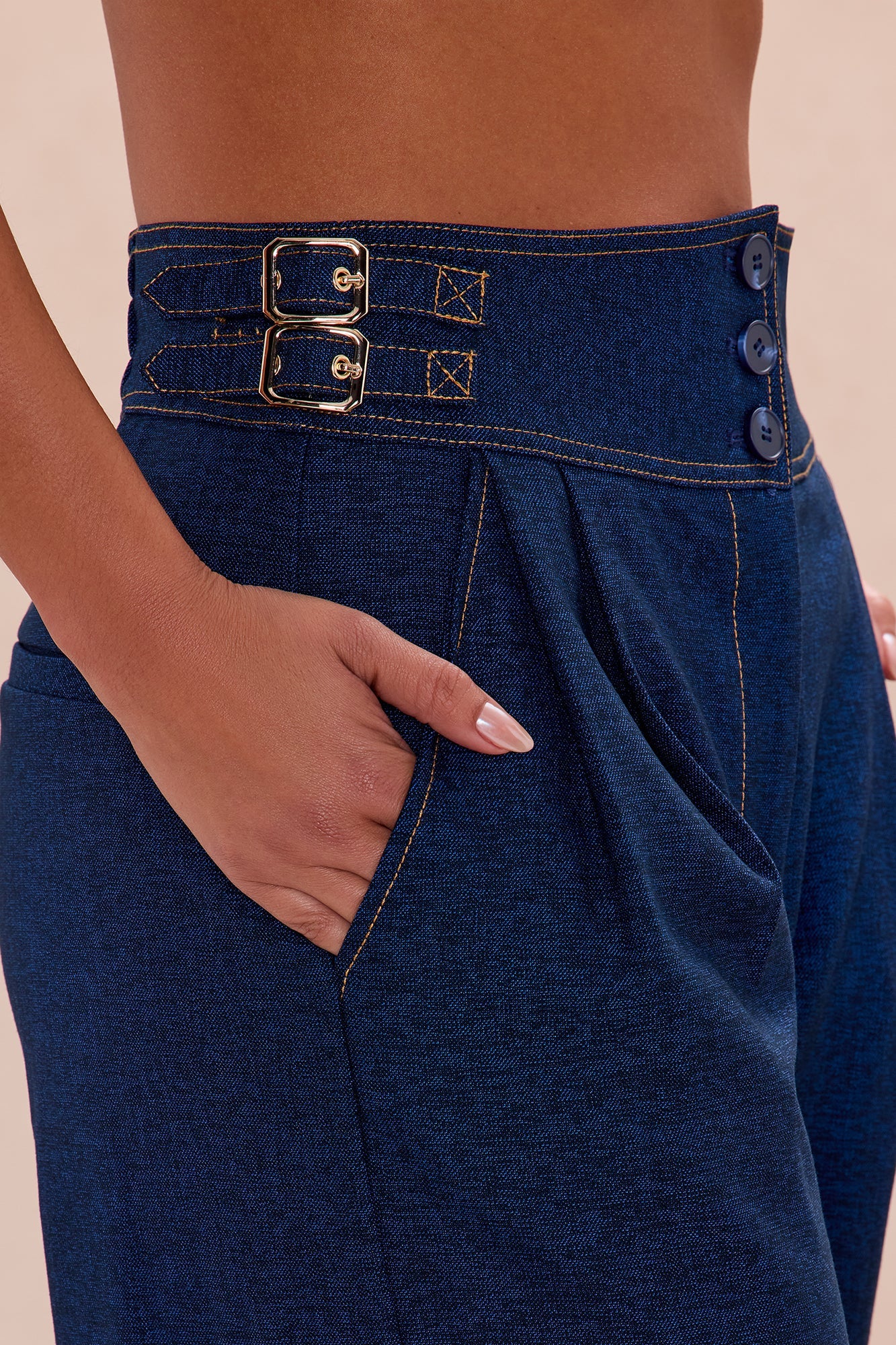 Portia Wide Leg Pant - Denim