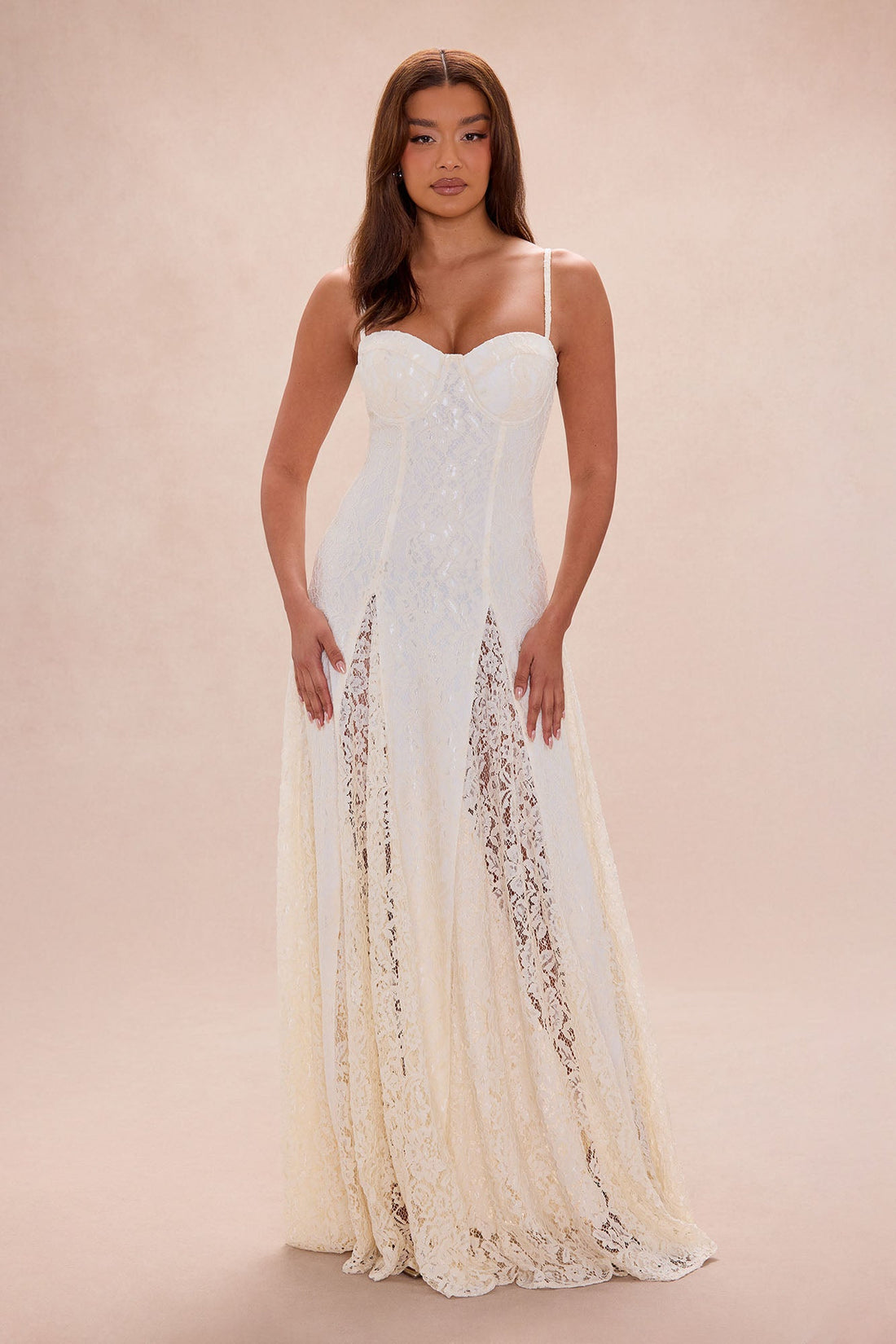 Reina Lace Gown - Cream