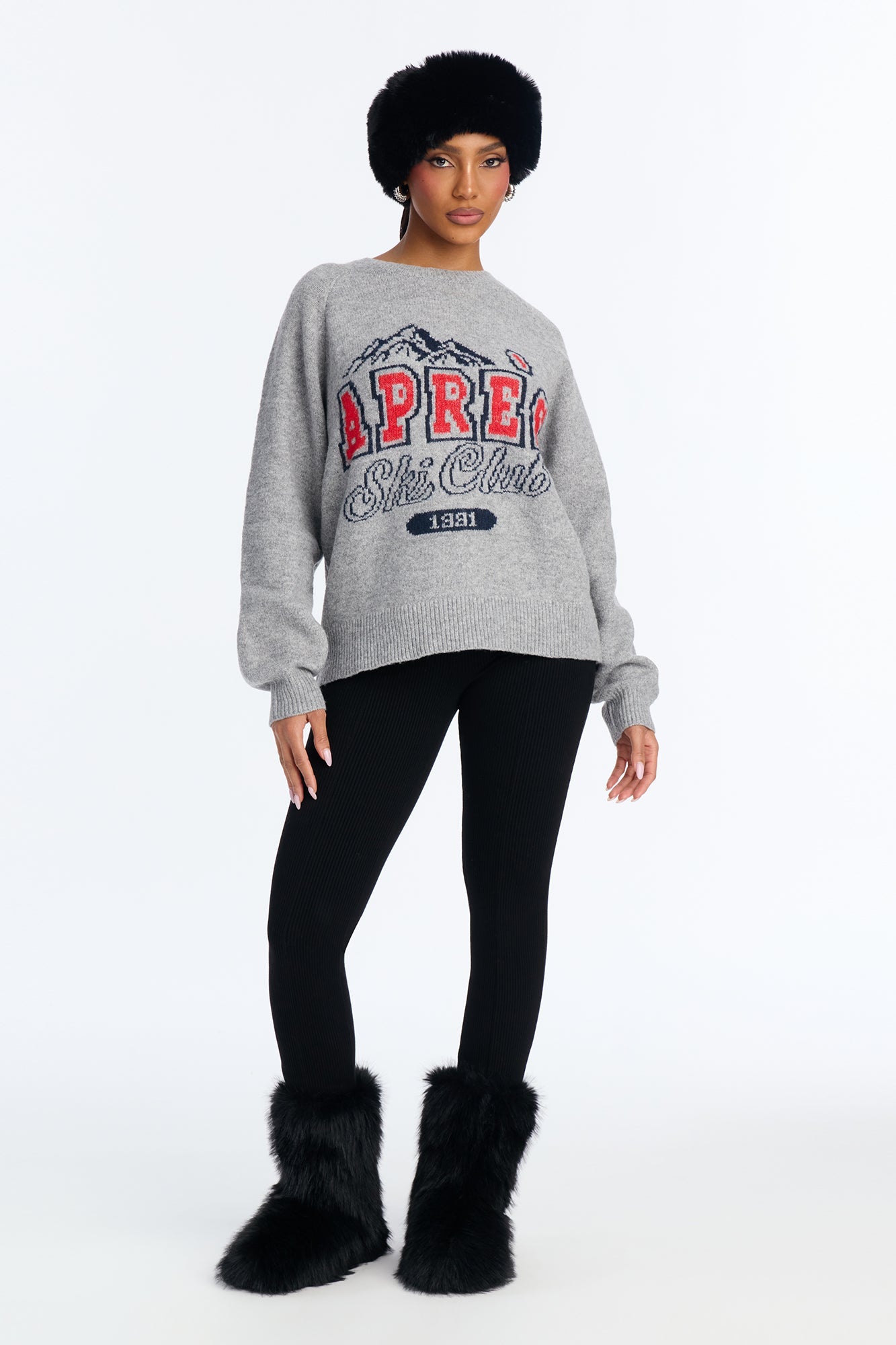 Apres Ski Club Pullover Sweater - Grey/combo