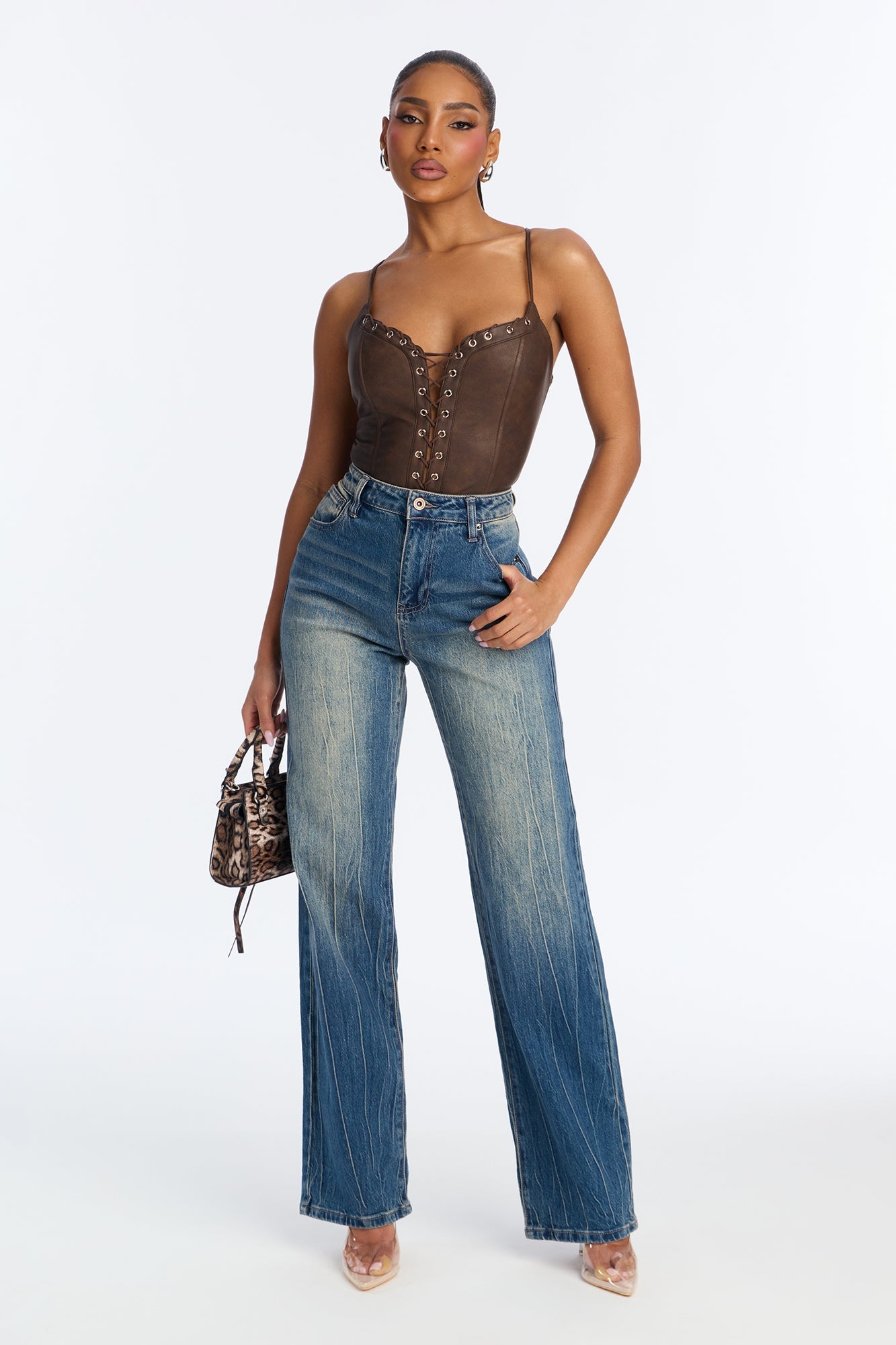 Savannah Slim Straight Leg Jeans - Vintage Wash