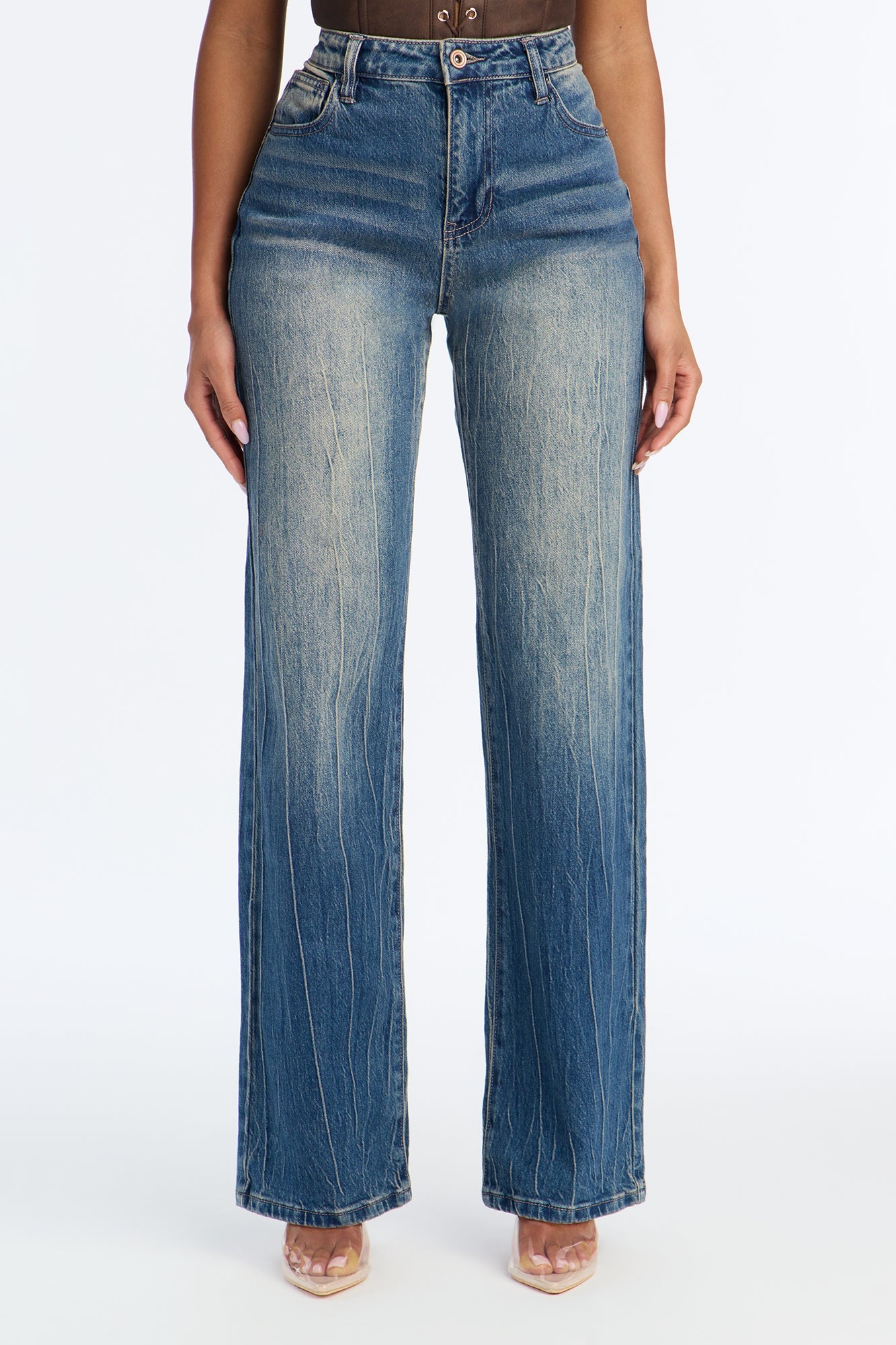 Savannah Slim Straight Leg Jeans - Vintage Wash