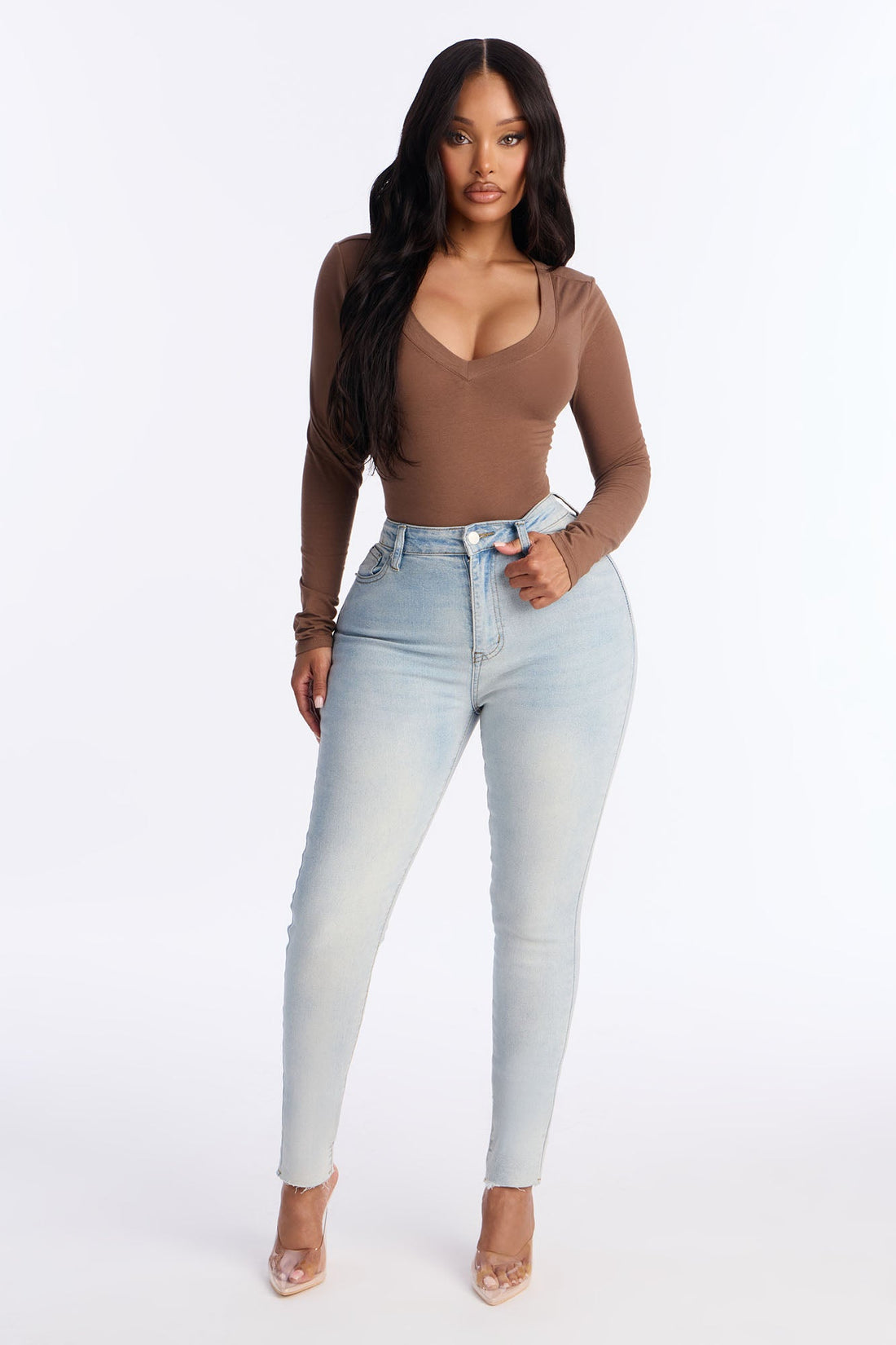 Tall In My Prime High Waist Skinny Jeans - Light Wash