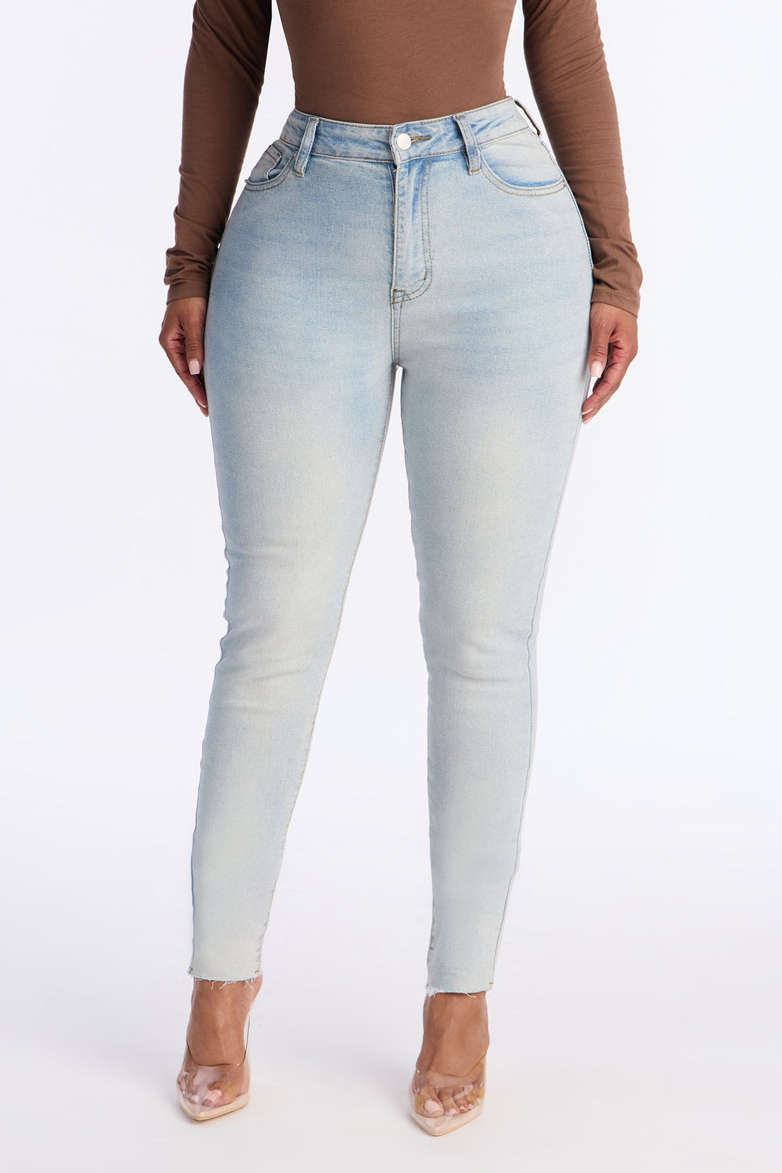 Tall In My Prime High Waist Skinny Jeans - Light Wash