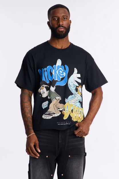 Disney Mickey And Company Short Sleeve Tee - Black