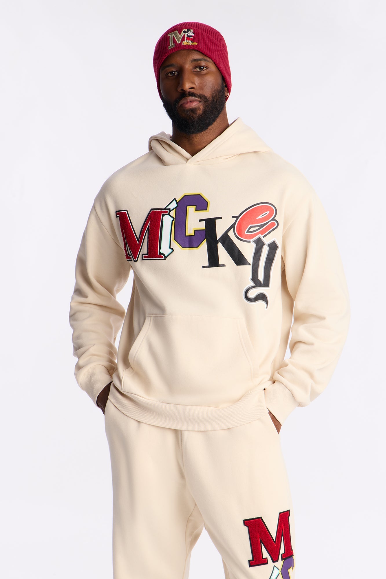 Disney Mickey Patch Hoodie - Natural