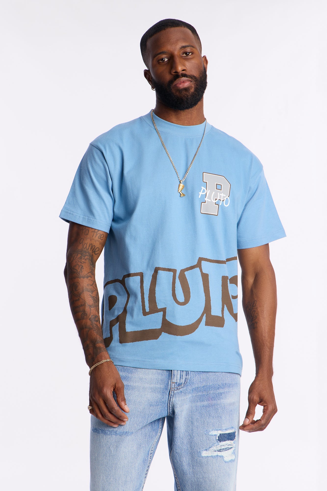 Disney Pluto Attitude Premium Short Sleeve Tee - Indigo
