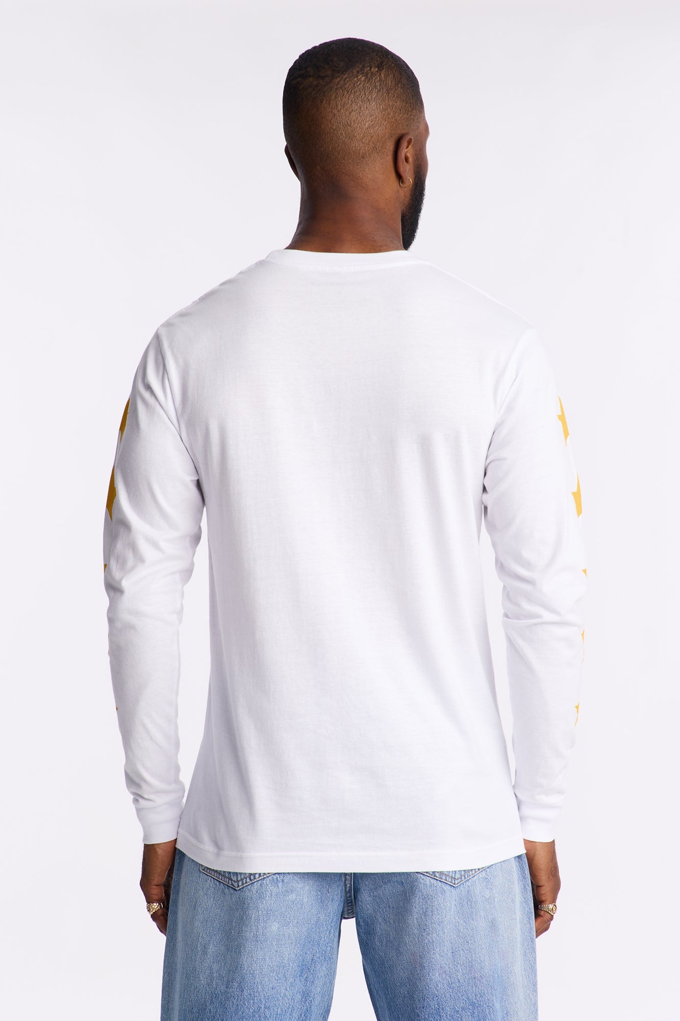 Finesse Star Long Sleeve Tee - White