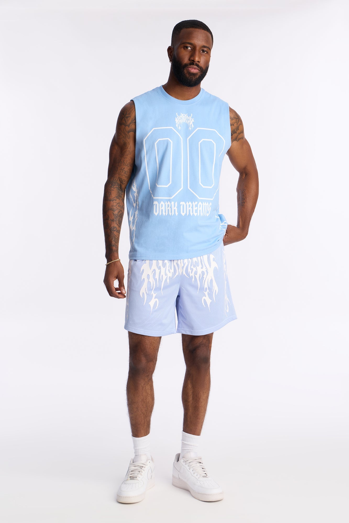 Midnight Anthem Graphic Mesh Short - Blue/combo