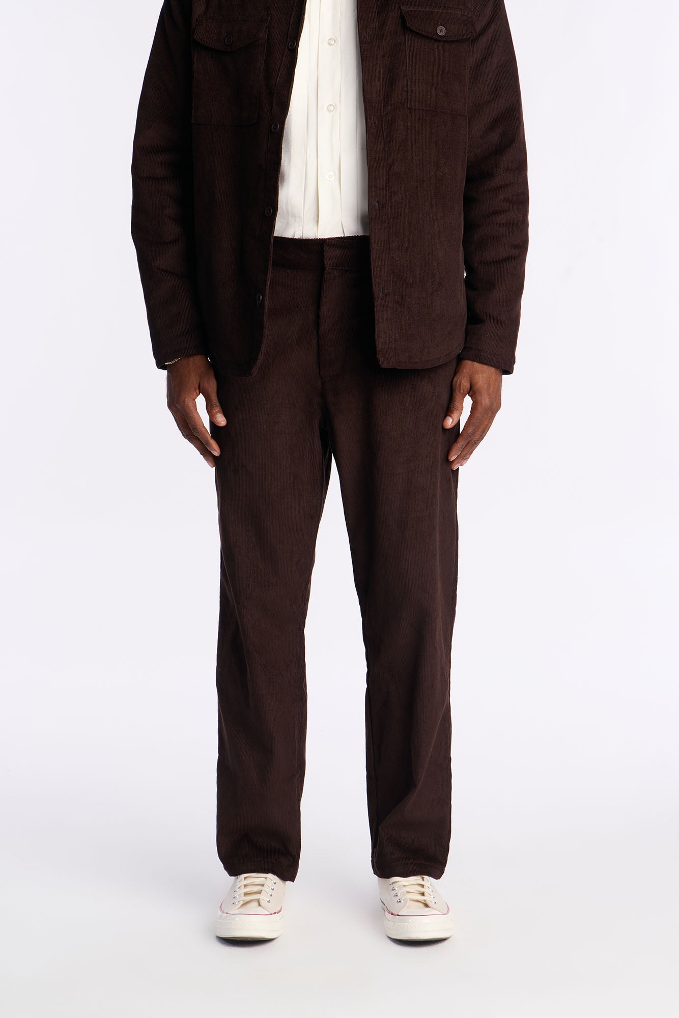 Straight Corduroy Wale Pant - Dark Brown