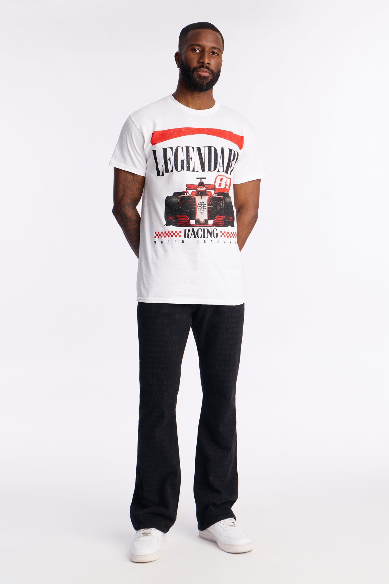 Legendary Racing Short Sleeve Tee - White