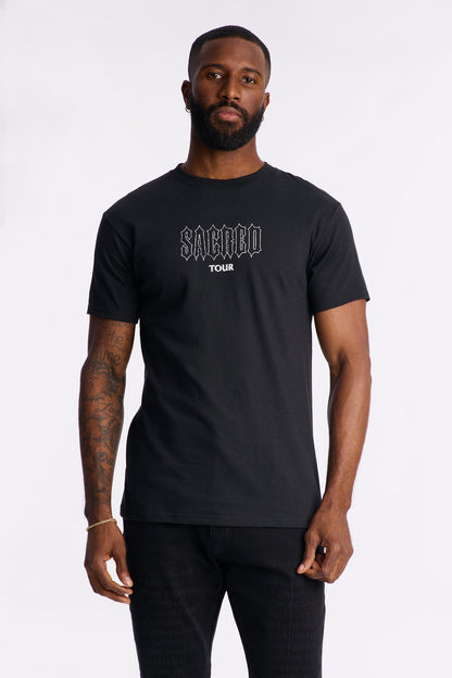 Sacred Tour Short Sleeve Tee - Black