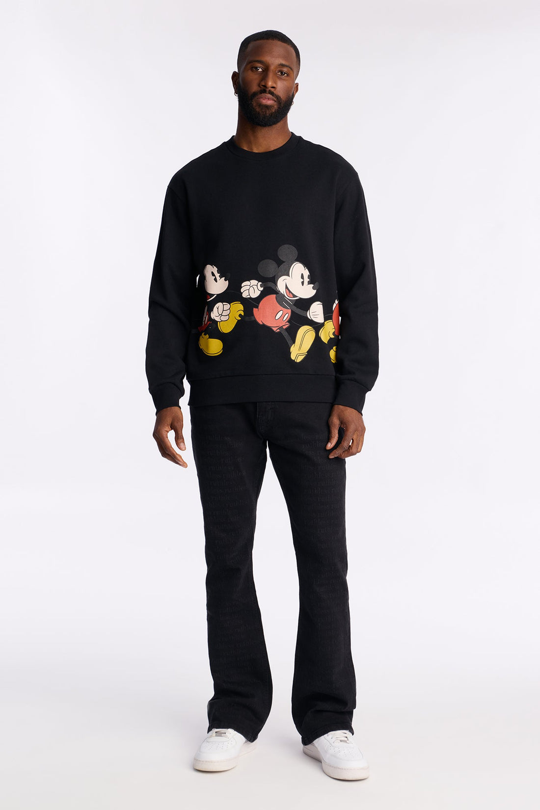 Disney Go Mickey Go Sweatshirt - Black