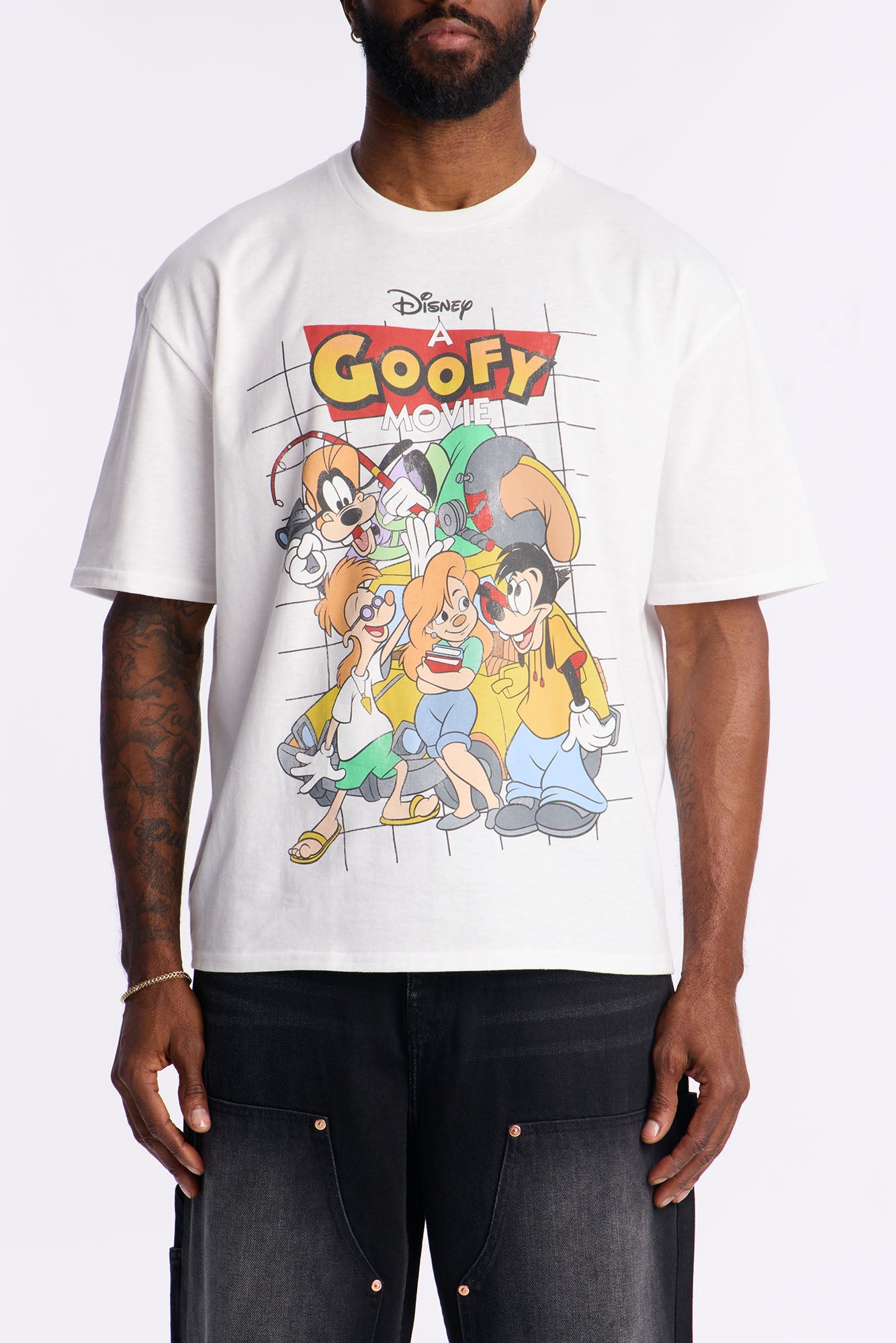 Disney A Goofy Movie Boxy Short Sleeve Tee - White