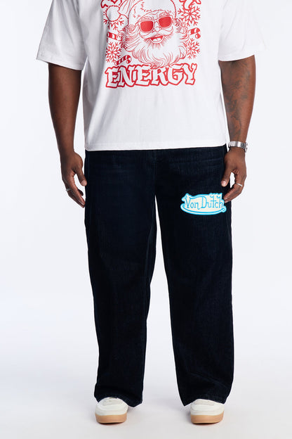 Baggy Von Dutch Bandidos Patch Jean - Dark Wash