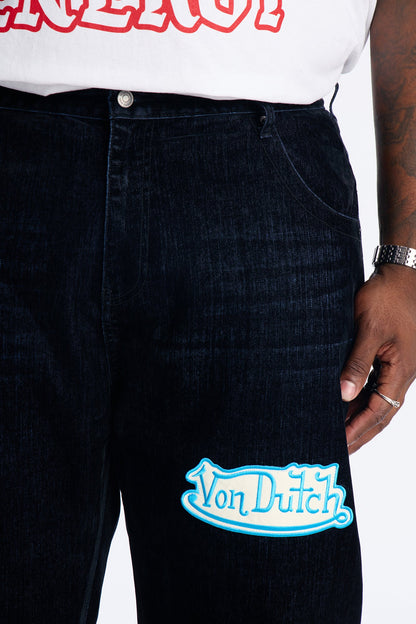 Baggy Von Dutch Bandidos Patch Jean - Dark Wash