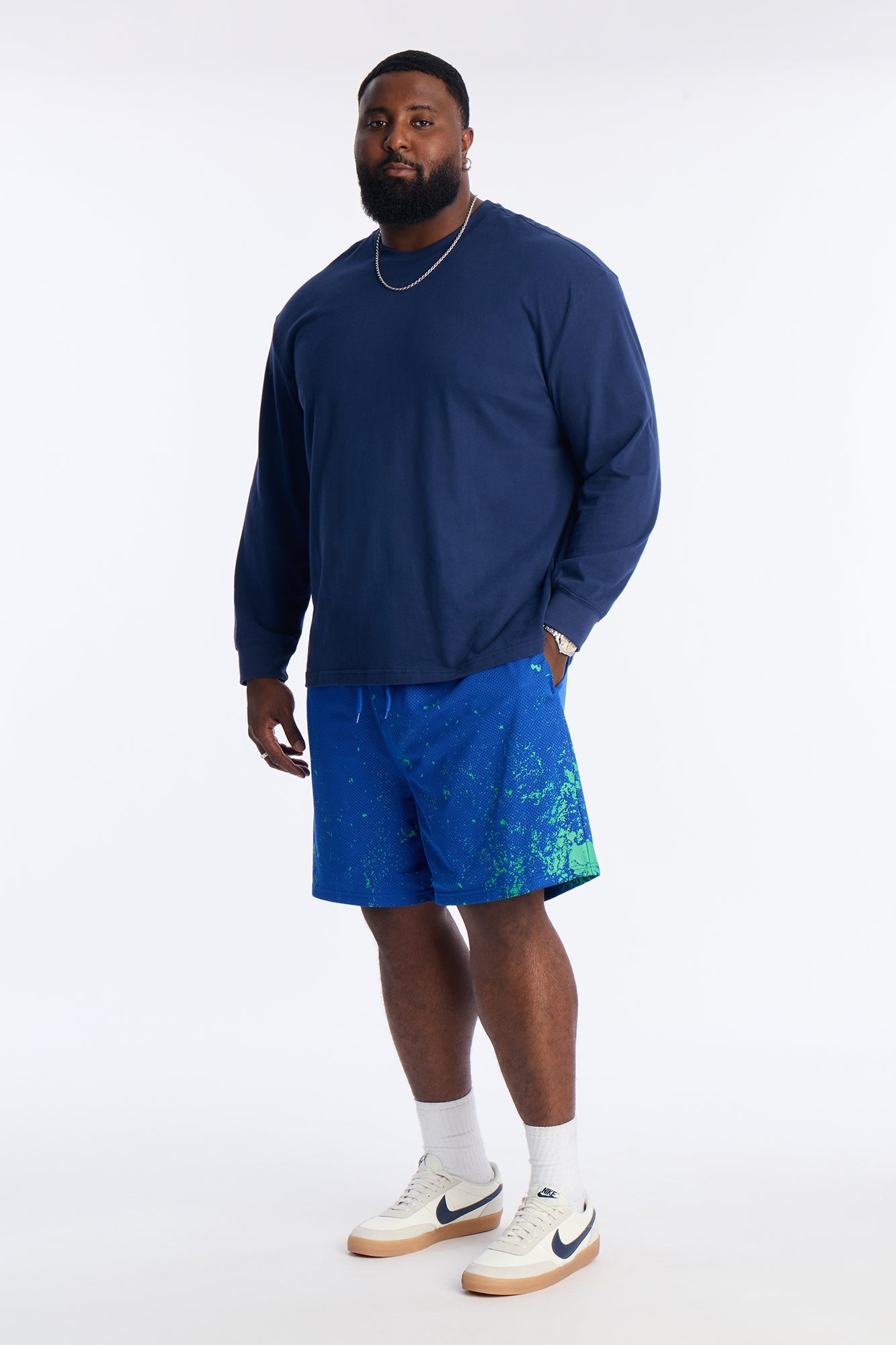 Cosmos Dust Mesh Short - Blue/combo