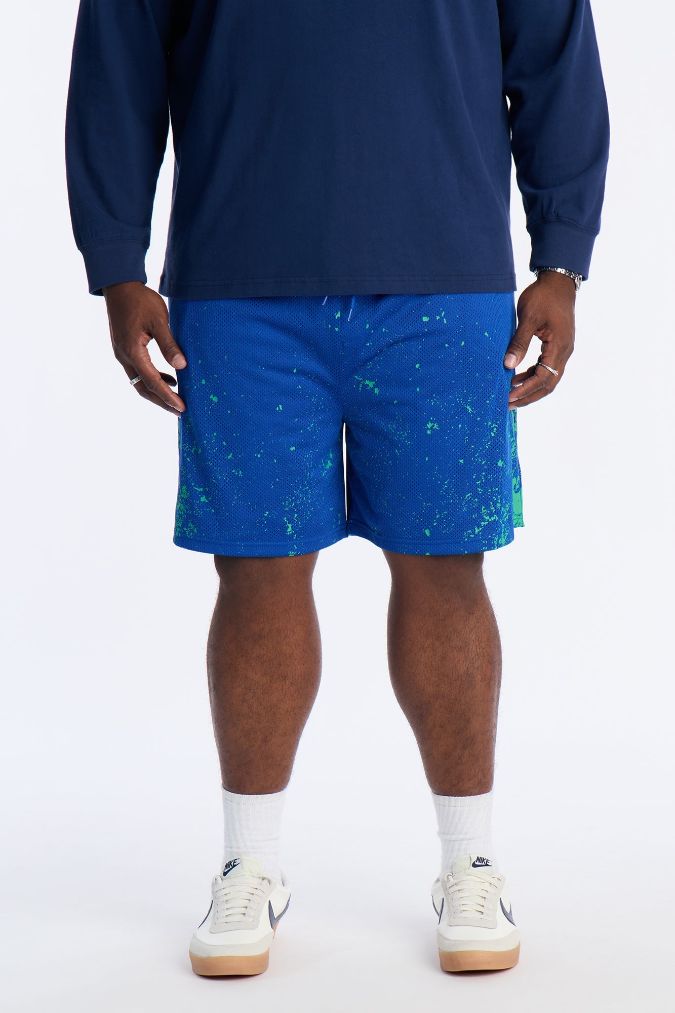 Cosmos Dust Mesh Short - Blue/combo