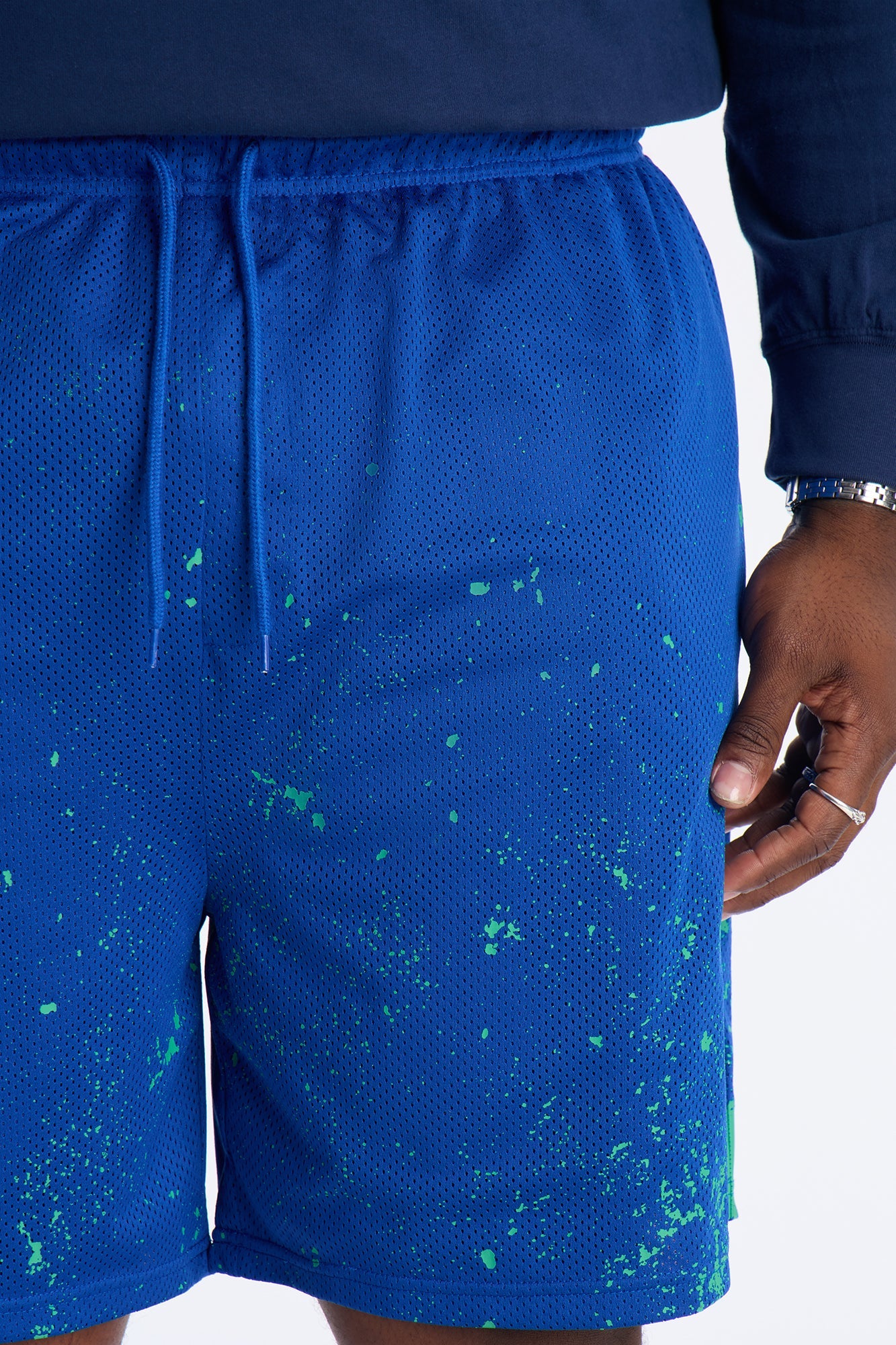 Cosmos Dust Mesh Short - Blue/combo