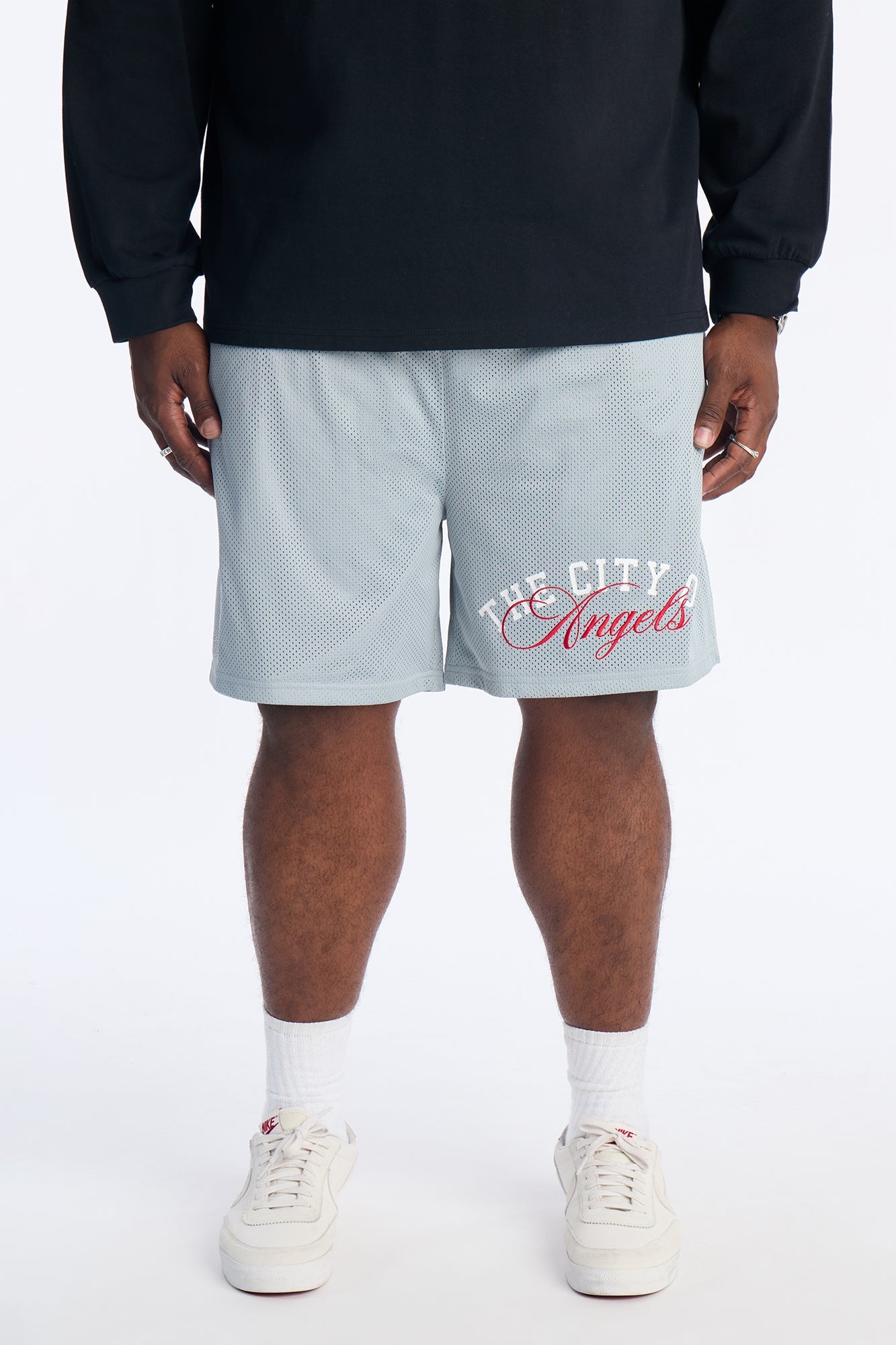 Angels Boulevard Mesh Short - Light Blue