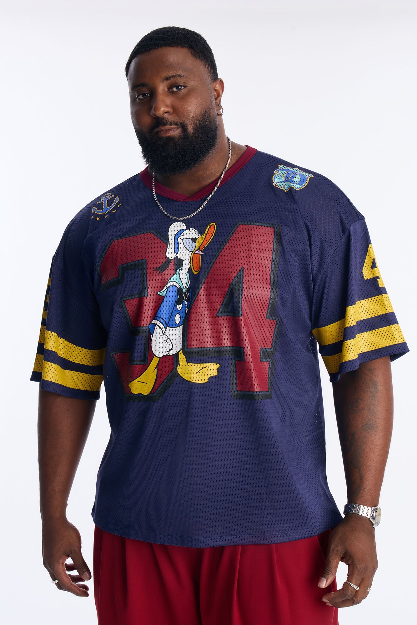 Disney Donald 34 Football Jersey - Navy