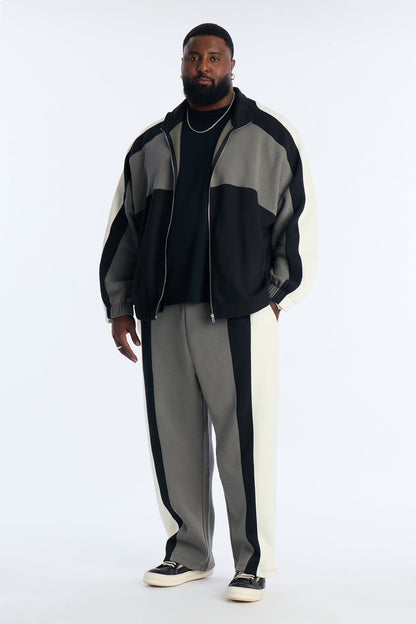Paneled Fleece Jacket - Multi Color
