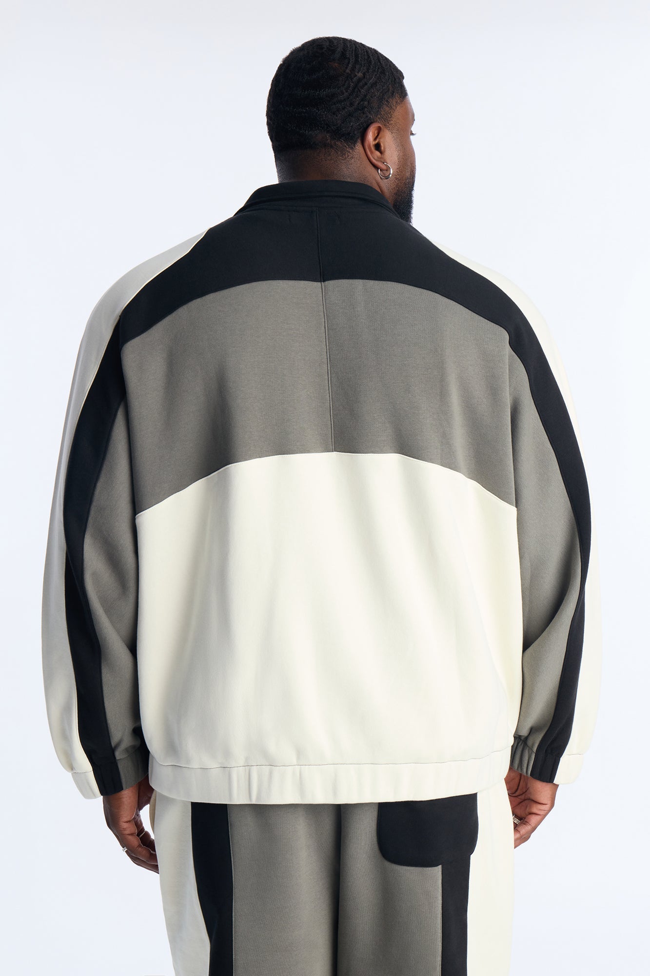 Paneled Fleece Jacket - Multi Color