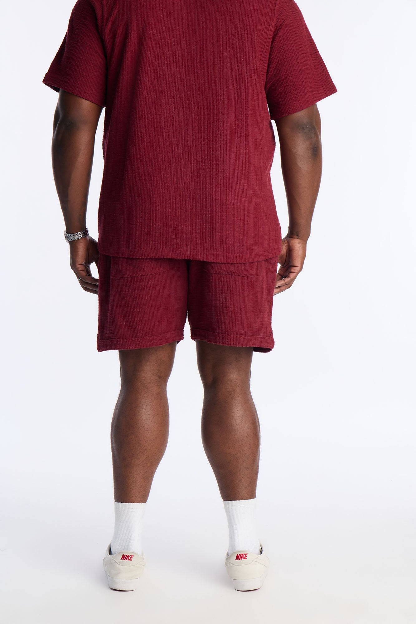 Dean Textured Short - Burgundy